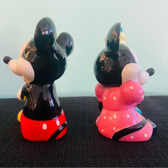 Set/2 Mickey & Minnie Mouse Ceramic Figurines Walt Disney Figurine Made in Japan - Picture 2 of 6